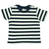 (ベイビーバグズ) Babybugz 赤ちゃん・ベビー用 ストライピー しましま ボーダー柄 半袖Tシャツ トップス カットソー (18-24ヶ月) (ネイビー/ウォッシュドホワイト)