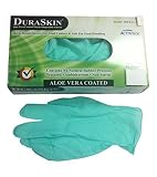Liberty Glove & Safety 2010AL/S Duraskin Aloe Vera Nitrile Disposable Glove, Small, Light Green (Pac