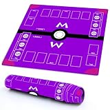Namioka プレイマット カスタムTCGカードゲームマット、ゲーム体験をパーソナライズ、複数のGames エリアデザインオプション、滑り止め表面、MTG Lokana Card Gamesに適しています (紫A)