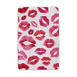 vantasoソフトブランケットThrow Happy Valentine 's Dayレッドピンク唇マイクロファイバーポリエステル毛布寝室ソファソファリビングルームキッズ子供用ガールズボーイズ60 