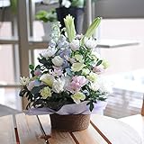 お供え お彼岸 アレンジメント サイズで選べる (Lサイズ(8000円), 色を入れて寂しくなく)