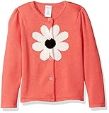 Gymboree Toddler Girls' Pink Daisy Cardigan Sweater Sunkist Coral 4T [並行輸入品]