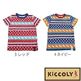【sishunon/キッコリー】BIRDボーダー プリント半袖Tシャツ 120 4 ネイビー