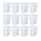 Sterilite 2.3 Bushell 81リットルLift Top XLホワイトランドリーバスケットHamper ( 12パック)