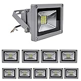 AWHAO LED投光器 20W投光器 ledライト6500K 省エネ長寿命 防水 広角　PSE認証済み 10セット