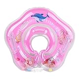 B-PING 浮輪 浮き輪 子供用 うきわ首リング ベビー用うきわ 水遊び 入浴 調節ベルト トレーニング 赤ちゃん ベビー お風呂や水泳や入浴プレスイミング用 (ローズレッド)
