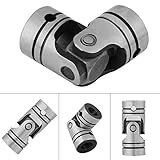 12 mm / 0.47 "直径シャフトカップリングモーターコネクタースチールユニバーサルジョイント12 × 23 × 52 mm + 2pcsロッド+ 2個リング