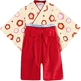 (ハニーブロッサム) HONEY BLOSSOM ベビー 【 きもの風 和装 カバーオール 】 高品質 柔らか 綿100% 女の子 赤ちゃん ベビー服 初節句 ひな祭り お食い初め 御百日祝い お正月
