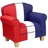 タンスのゲン キッズソファ 1人掛けソファ 木脚 国旗 トリコロール 11310006 02