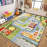 [NHYGDY] プレイマット 折りたたみ 厚手 キッズ 大きい 宇宙 親子ゲームマット 床暖房対応 防水 防音 お昼寝マット 出産祝い 子供部屋 洗えるラグ ラグカーペット おしゃれ 滑り止め カラー 折り畳み式プレイマット 衝撃緩和 持ち運び便利 100*160