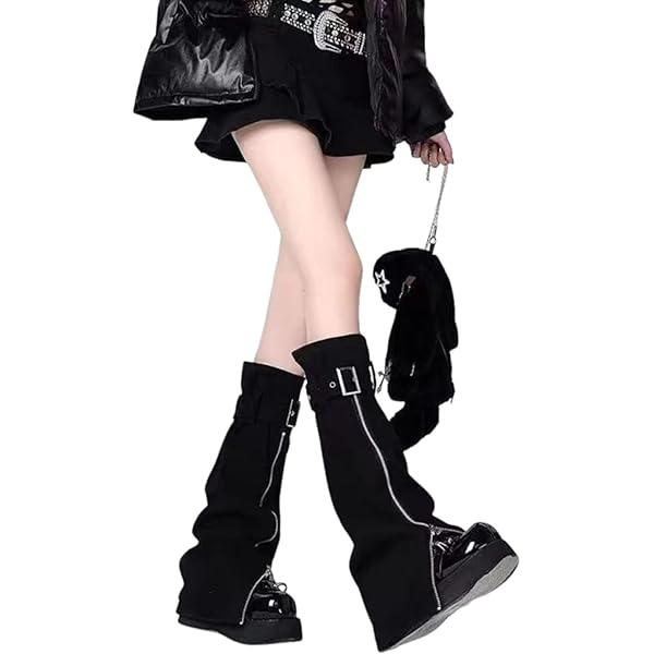 Amazon.co.jp: [Whigetiy] パンク弾性袖口レッグカバー PU レザー