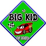 BIG KID ON BOARD (like baby on board sign) Non Personalised novelty baby on board car window sign. b