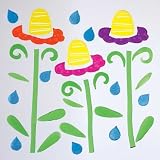 GelGems Flowers & Raindrops Large Bag Gel Clings [並行輸入品]