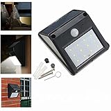 12 LED　ソーラーパワードPIRモーションセンサーライト　　屋外　　ガーデン　キュリティウォールライト