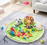 ストレージバッグ プレイマット 収納袋 収納バッグ 子供 お片づけ おもちゃ 直径150cm 超大 防水シート (グリーン)