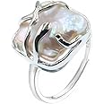 SEEMSAY Silver Baroque Pearl Ring for women 925 Sterling Silver Ring…, Pearl, Pearl