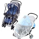 【Ani Mam Kids】ベビーカー用 カラフル レインカバー 虫よけ モスキートカバー (Aタイプ用)　オリジナルBaby's Toy付