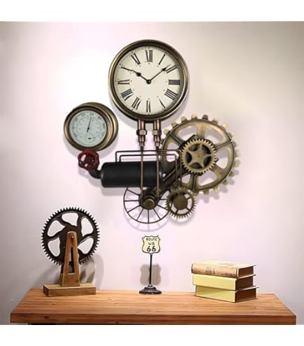 Amazon.co.jp: 【WNJAPAN】ウォールクロック 壁掛け時計 水道管