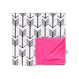 Towin Baby Arrow Minky Receiving Blanket, Hot Pink 30''x30'' by TOWIN BABY
