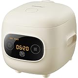 COMFEE' 炊飯器 2合 一人暮らし マイコン式 炊きたて 小型炊飯器 炊飯ジャー 調理 早炊き 時短 保温 予約機能対応 黑厚釜 コンパクト 持ち運び便利 かわいい炊飯器 MB-FB12X1 ベージュ色
