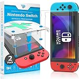 Power Theory スクリーンプロテクター 任天堂スイッチ用 [2枚パックSwitch コントローラー JOYSKY 無線 HD振動 小型 6軸 ジャイロセンサー搭載 スイッチ コントローラー TURBO連射機能 NFC機能 Bluetooth接続 スイッチの全てシステム Switch Lite 対応 日本語取扱説明書 スティックカバー*2付き (レッド＆ブルー)
