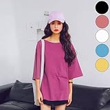 新品 トップス Tシャツ カットソー ビッグTシャツ 無地T レディース☆単色★イエロー