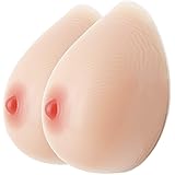 U-ELife シリコンバスト自然な一体感 粘着 貼付 式 人工乳房 左右 2個 偽のおっぱい ロールプレイ用 乳房切除術 偽娘