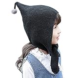 YY-Natuhi ベビー 子供 ニット帽子 ニットマフラー とんがり ボンボン付き 男の子 女の子 耳あて 秋冬 キャップ ハット 防寒 防風 新生児 キッズ 赤ちゃん 6ヶ月～4歳 通園 (5ブラ