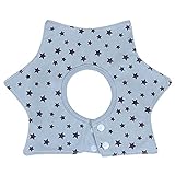 よだれかけ ベビー　ビブ 綿100％ 新生児 360度回転可 可愛い 柔らかい（ブルー）