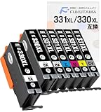 Ｆ ＦＵＫＵＴＡＭＡ キヤノン(Canon)用 BCI-331xl+330xl/6MP 互換インク 6色セット+黒1本(330XLPGBK) プリンター用 互換インクカートリッジ BCI-331+330/6MP の大容量版 対応機種 : PIXUS TS8530 TS8630 TS8730 TS8830 TS8930 (6色セット+黒1本)
