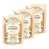 【まとめ買い】 トイレタリージャパンインク 香りサフロン柔軟剤パフュームドヨーロッパ ローズブーケの香り大容量1000ml×3個