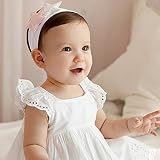 【二つセット】　赤ちゃんもオシャレに！ ベビー 頭飾り　新生児 ヘアバンド　可愛いお星 (ホワイト) [並行輸入品]