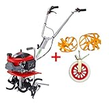 [メンテナンス3点セット付き]ホンダ耕運機 プチな 一輪移動タイヤ＋イエロースパイラルローター450セット