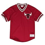 Mitchell & Ness OTCメッシュVネックジャージー – NBAシカゴブルズ レッド