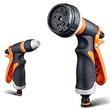 Felimoa 散水 ノズル アタッチメント付き ホース 多能 放水 モード シャワー 連続 通水 ロック 節水 強力 噴射 洗浄 ジェット 洗車 風呂 掃除 園芸 農業 水撒き ガーデニング ペット