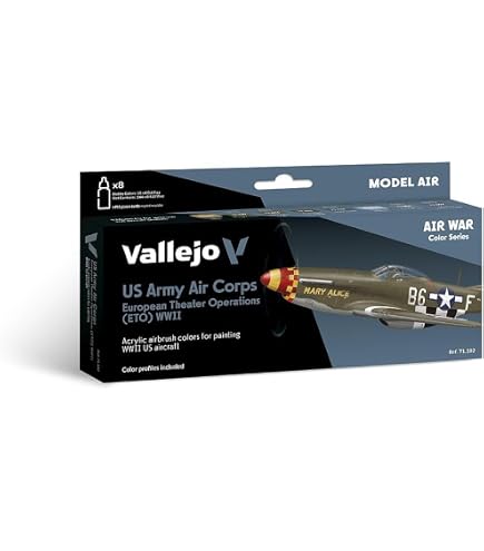 Vallejo Air Color – Set RAF & FAA Fleet Air Arm 1939-45 – Peintures Acryliques Pour Aérographe – 6 Couleurs Historiques