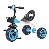 子供の三輪車ミニバイクシンプルな屋内と屋外2-6歳の鉄青バイク