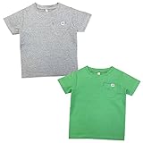 (グリーン/80cm)ベビー服 男の子 Tシャツ 半袖 ストレッチ 型崩れしにくい 胸ポケット タグ装飾 男児 ベビー
