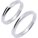 [ザ・キッス] SR1835-P 2個セット シルバー ペアリング シンプル カップル 記念日 結婚指輪 ラッピング ボックス付き