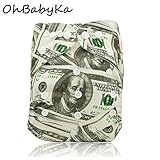 Ohbabyka布おむつ おむつカバー ベビー 布オムツ おむつ オムツ フリーサイズ サイズ調節可 子供服 しゃれ かわいい キッズ服 ベビー服 漏れにく 吸水性が優れてる 猿 羽毛 ドット 手のひ