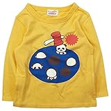 《初夏春秋対応》 ☆GARACH(ギャラッチ) 天竺もぐらたたきパンダ長袖Tシャツ  120cm /YE NO.AH-1711403