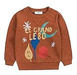 PANCY 子供服 春秋 長袖 Tシャツ トレーナー 丸い襟 キッズ 男の子 女の子 ベビー 子供 おしゃれ カジュアル ファッション 可愛い 月 プリント 3色