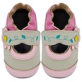 Kimi + Kai Kids Soft Sole Leather Crib Bootie Shoes - 0-6 Months