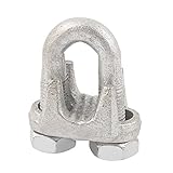uxcell　ワイヤーロープクリップ　可鍛性　亜鉛めっき　ケーブルクリップクランプ　18mm ロープ用