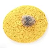 Honel ベレー帽 ニット帽 子供 ベビー 可愛い 高品? 秋冬 イエロー