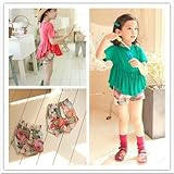 (韓国スタイル子供服) キッズパンツ 女の子ショートパンツ花柄100-140全３色100cm 110cm 120cm 130cm 140cm pink,130