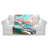ブランケットウルトラソフトFuzzy 4サイズ！DIANOCHEデザインからby Aja Ann抽象Close Up IIIホームDecor Unique Designer芸術的スタイリッシュな寝室ア