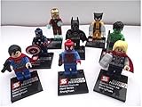 8pc Super Heroesアベンジャーズアイアンマン、ハルク、バットマン、ウルヴァリン、Thor、スーパーマン、キャプテンアメリカ、スパイダーマンBuilding Blocksおもちゃ