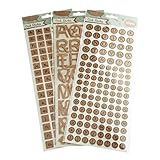 Homeford Alphabet Lettersコルクステッカー、ナチュラル、3パック