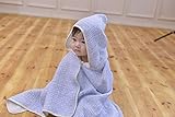 日本製　3重ガーゼ　とんがりフード付きマルチケープ　体温調節に　出産祝い　内祝い　プチギフト　誕生祝 (ブルードット)